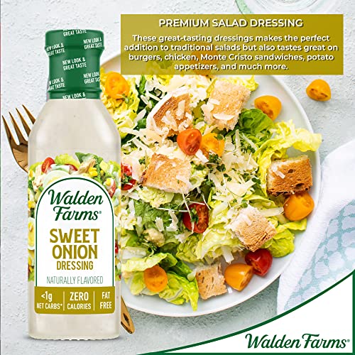 Walden Farms Sweet Onion Dressing, 12 Oz Bottle, Fresh And Delic