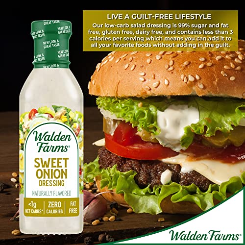 Walden Farms Sweet Onion Dressing, 12 Oz Bottle, Fresh And Delic