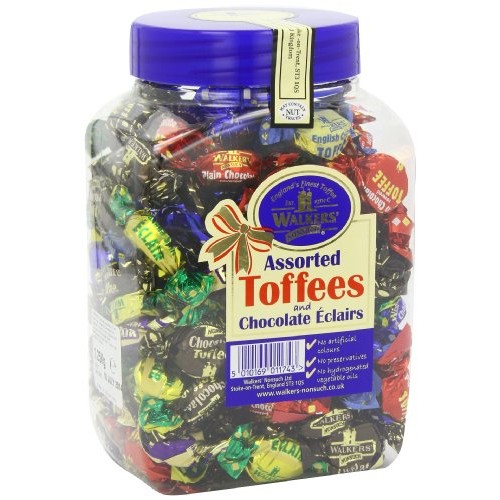 WALKERS NONSUCH Assorted Toffees and Chocolate Eclairs, 1.25Kg