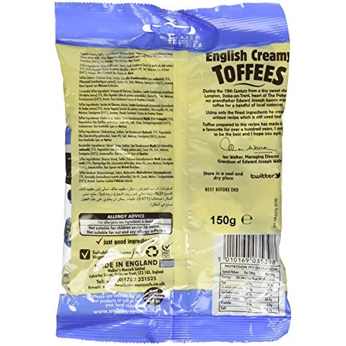 Walkers Nonsuch English Creamy Toffees, 5.3 Oz., Two Bags