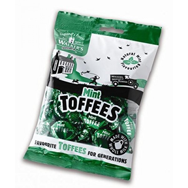 Walkers Nonsuch Mint Toffees 150g Bag Pack Of 6 New