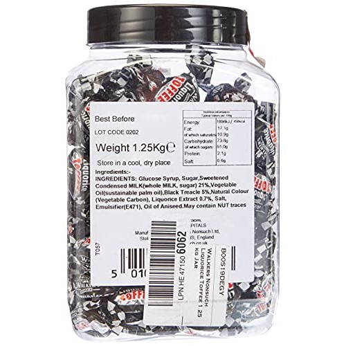 Walkers Liquorice Toffee 1.25Kg Jar