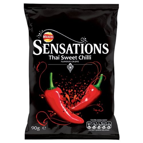 Walkers Sensations Thai Sweet Chilli Flavour Crisps 12 X 80G Bag