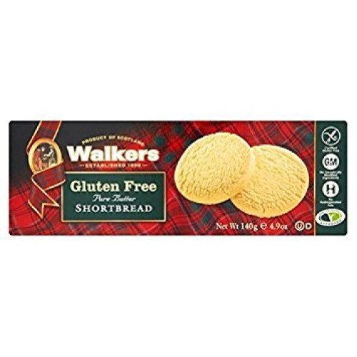 Walkers Gluten Free Shortbread 140g Pack of 2