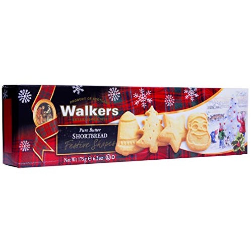 Walkers Shortbread Festive Shapes Shortbread Cookies, 6.2 Ounce