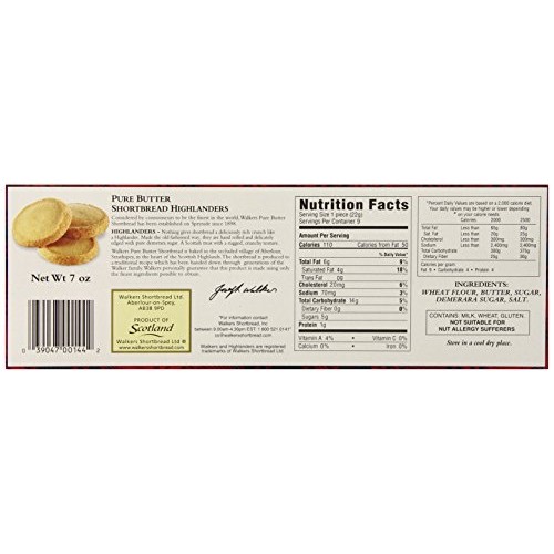 Walkers Shortbread Highlanders, 7-Ounce Boxes Pack Of 4
