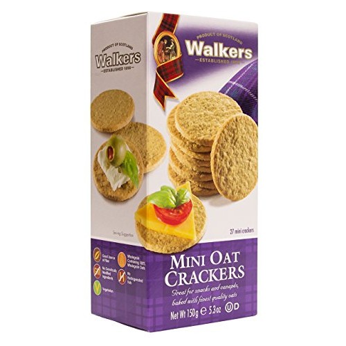 Walkers Shortbread Mini Oat Crackers, 5.3 Ounce Box Pack Of 6