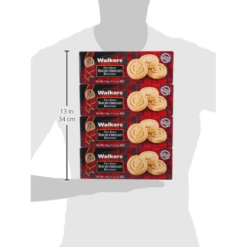 Walkers Shortbread Rounds Shortbread Cookies, 5.3 Ounce Box Pac