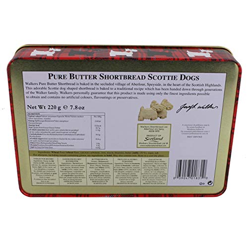 Walkers Shortbread Scottie Dog Shaped Shortbread Cookies Gift Ti