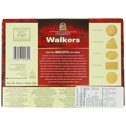 Walkers Shortbread Scottish Biscuits For Cheese Crackers, 8.8 Ou