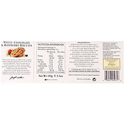 Walkers Shortbread Scottish Cookies White Chocolate &Amp; Raspberry,