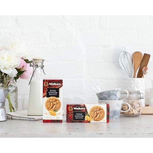 Walkers Shortbread Stem Ginger Scottish Cookies, 5.3 Ounce Box