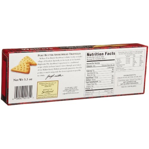 Walkers Shortbread Triangles, 5.3-Ounce Pack Of 4