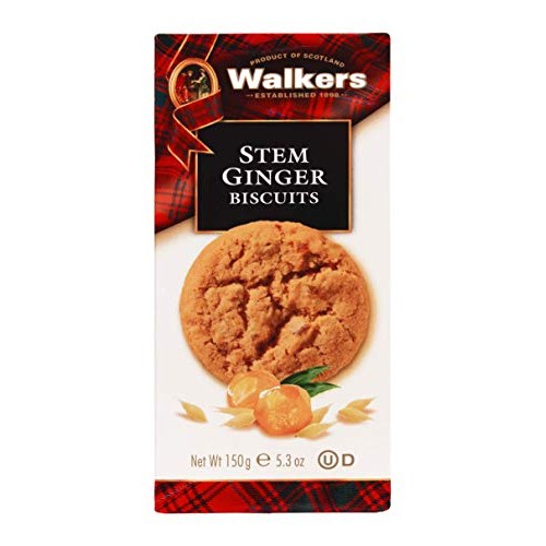 Walkers Shortbread Stem Ginger Biscuits, 5.3 Ounce