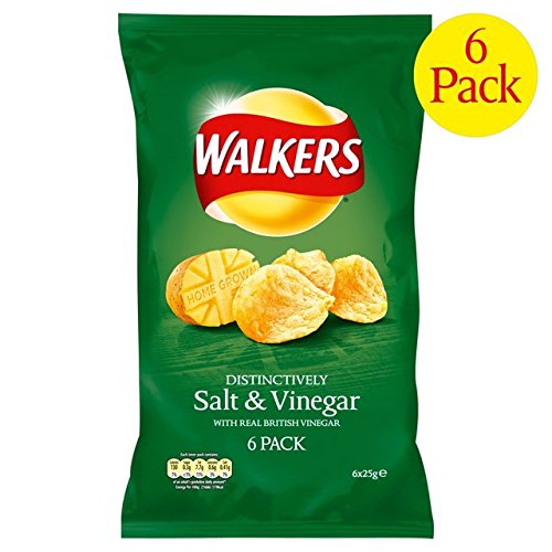 Walkers Salt &Amp; Vinegar Crisps 25G X 6 Per Pack