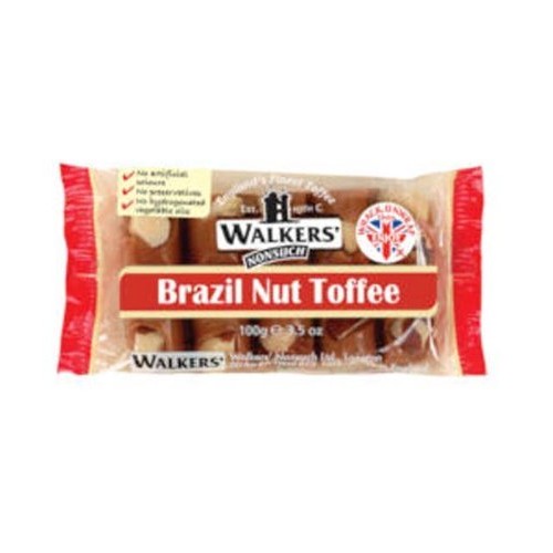 Walkers Brazil Nut Toffee Slab X 3 100G Bars