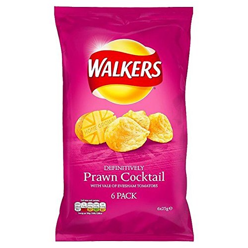 Walkers Prawn Cocktail Flavour Crisps Multipack 6 X 25G