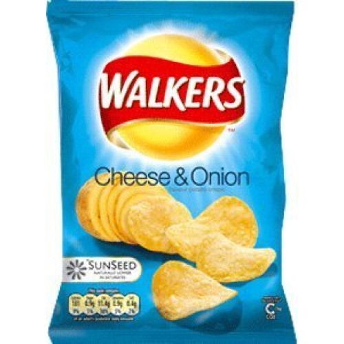 Walkers Cheese And Onion Crisps - 1.2 Oz - 6 Pack