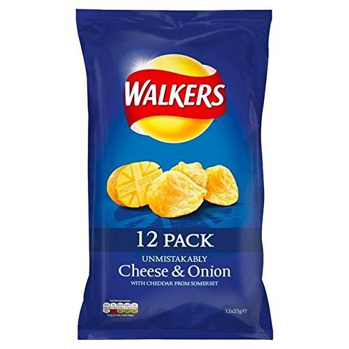 Walkers Cheese &Amp; Onion Crisps - 25G X 12 Per Pack