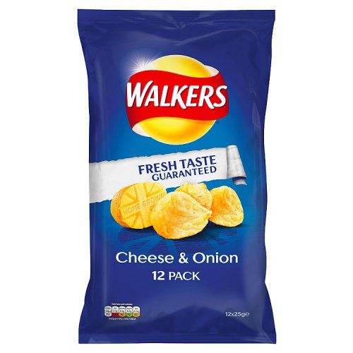 Walkers Cheese &Amp; Onion Pack Of 20 X 25G