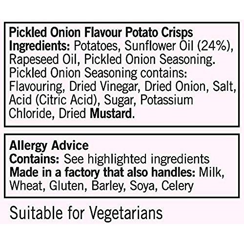 Walkers Crisps Pickled Onion X 32 1040G