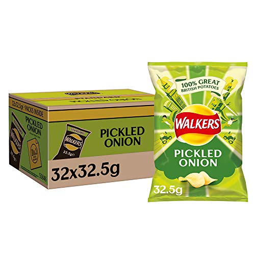 Walkers Crisps Pickled Onion X 32 1040G