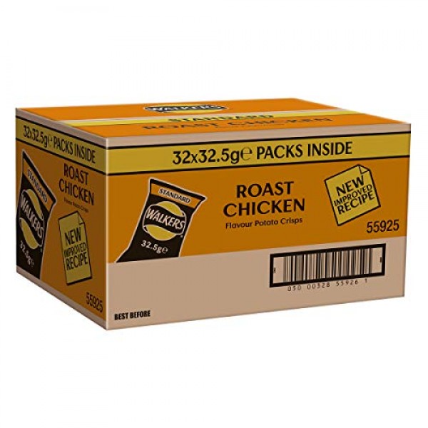 Walkers Crisps Roast Chicken X 32 1040G