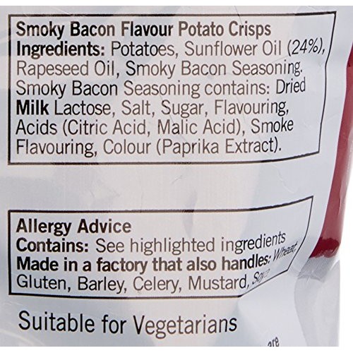 Walkers Crisps - Smoky Bacon 32.5G