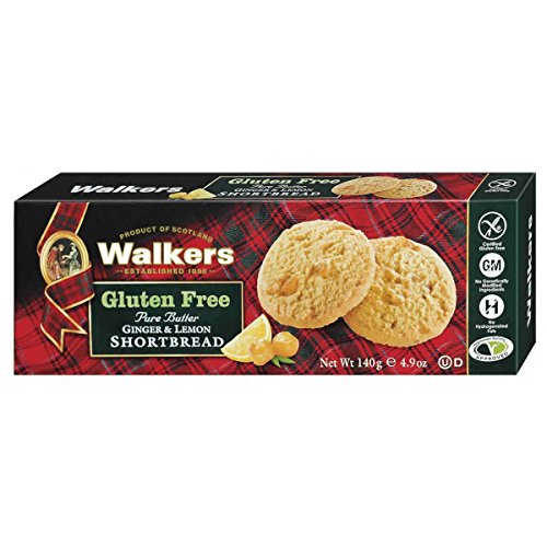 Walkers Gluten Free Pure Butter Ginger &Amp; Lemon Shortbread Cookie