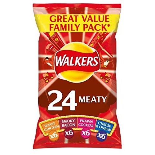 Walkers Meaty Variety Crisps 25G X - 22 Per Pack 1.21Lbs