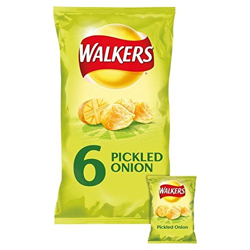 Walkers Pickled Onion Crisps 6 X 25G