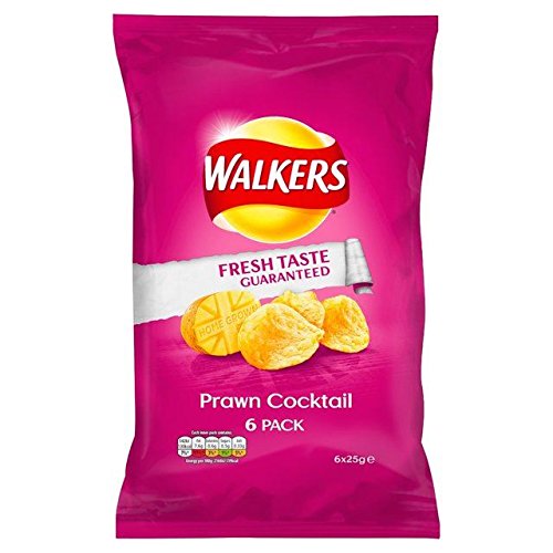 Walkers Prawn Cocktail Crisps 25G X - 6 Per Pack
