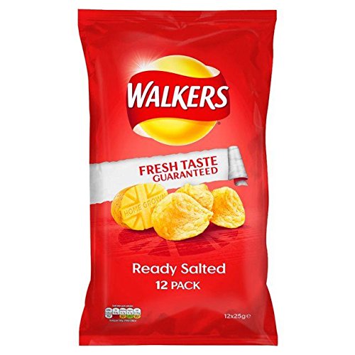 Walkers Ready Salted Crisps 25G X - 12 Per Pack Walkers Ready Salted Crisps 25G X - 12 Per Pack
