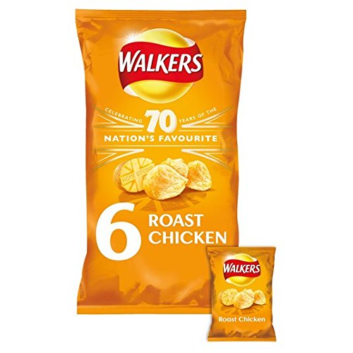 Walkers Roast Chicken Crisps 25G X 6 Per Pack