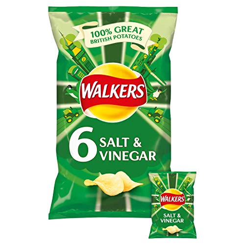 Walkers Salt And Vinegar Crisps 6 Pack 150G
