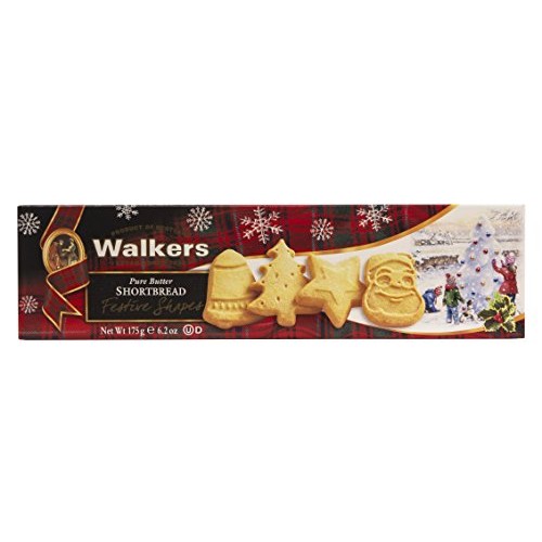 Walkers Shortbread Cookies, Assorted Festive Shapes, 6.2 Oz