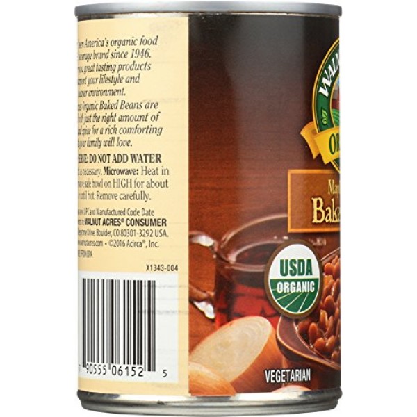 Walnut Acres Organic Maple Onion Baked Beans, 15 Ounce Cans Pac...
