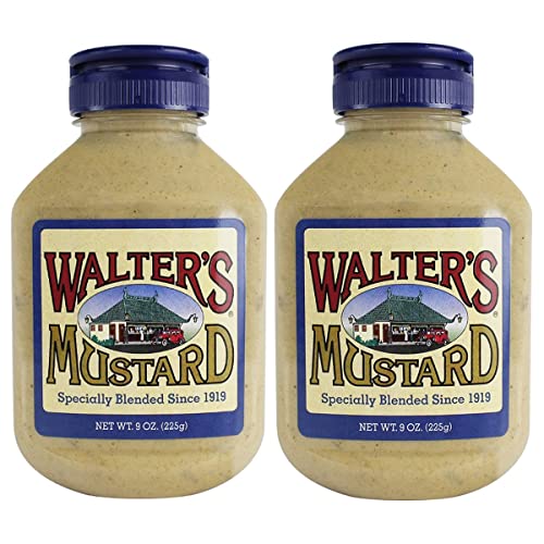 Walters Mustard, 9 oz 2-Pack - World Famous, Specially Blende...