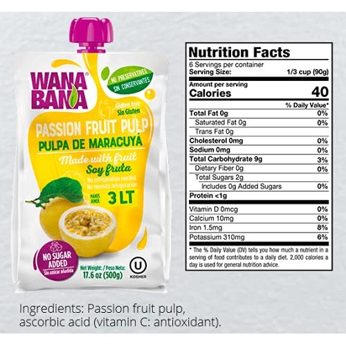 Wanabana 100 Percent Real And Natural Fruit Pulp For Juice Makin