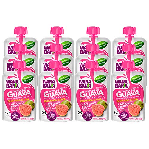 Wanabana 100 Percent Natural Fruit Snack, Grape And Pink Guava P
