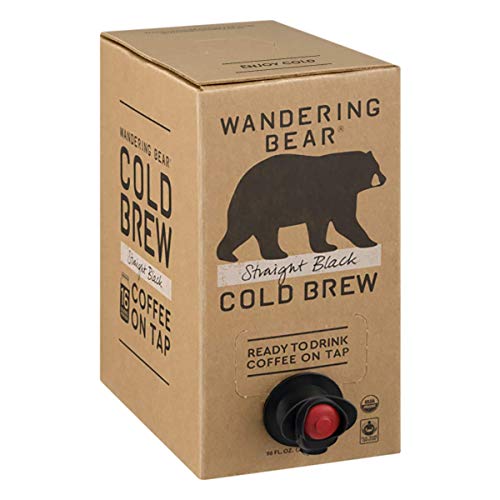 Wandering Bear Organic Cold Brew Coffee On Tap, Straight Black,