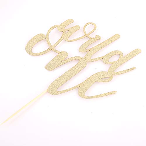 Waouh Wild One Cake Topper - Golden Glitter Cake Topper For Birt