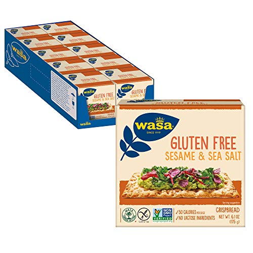 Wasa Gluten Free Sesame &Amp; Sea Salt Crispbread, 6.1 Oz Pack Of 10