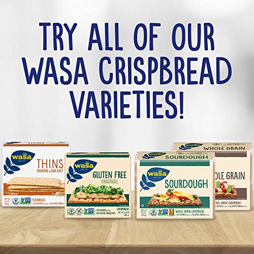 Wasa Crisp’N Light 7 Grains Crispbread, 4.9 Oz Pack Of 4, Crac...