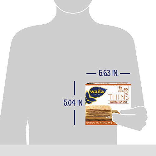 Wasa Flatbread Thins, Sesame And Sea Salt, 6.7 Ounce Pack Of 10