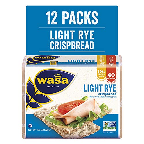 Wasa Light Rye Crispbread, 9.5 Ounce Pack Of 12 Wasa Light Rye Crispbread, 9.5 Ounce Pack Of 12