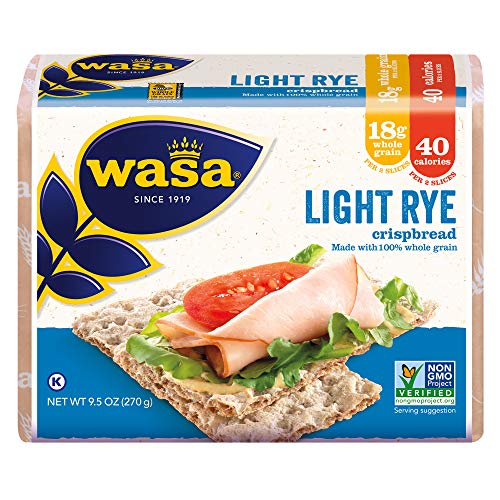 Wasa Light Rye Crispbread, 9.5 Ounce Pack Of 12 Wasa Light Rye Crispbread, 9.5 Ounce Pack Of 12