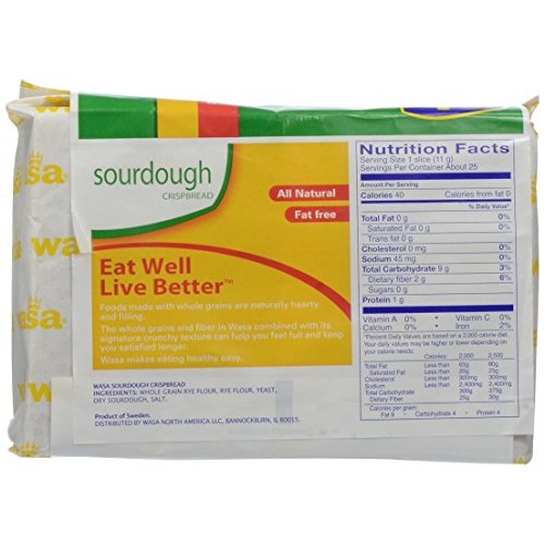 Wasa Sourdough Whole Grain Crispbread, 9.7 Ounce