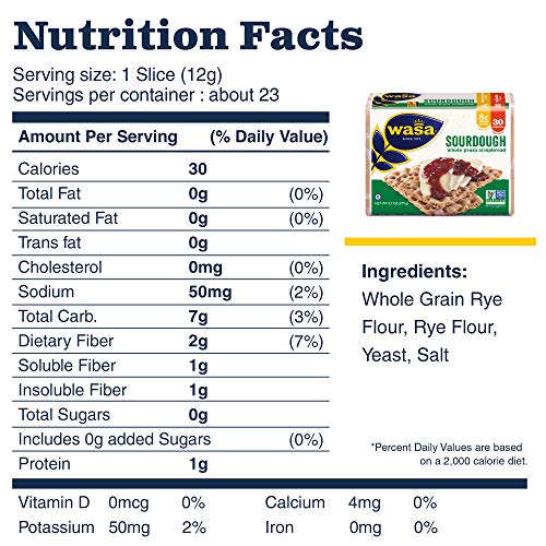 Wasa Swedish Crispbread Variety 4 Pack, Sourdough Pack Of 2 &Amp;