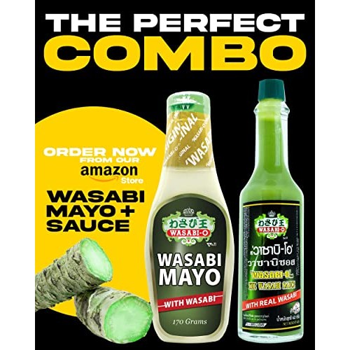 Wasabi O Spicy Mayonnaise - Premium Mayo Cream with Real Wasabi ...